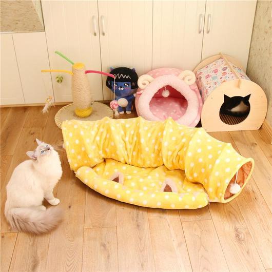 [SALE] Soft Cat Tunnel With Bed Mat