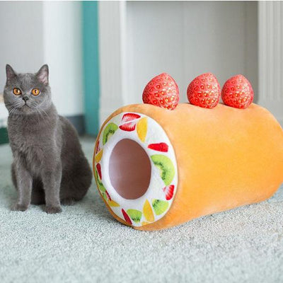 [SALE] Extra Plush Cat Fruit Roll Bed